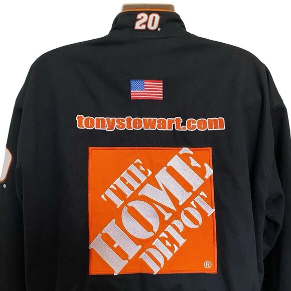 Vintage Chase Authentics Tony Stewart No. 20 Home Depot NASCAR Bomber Jacket XL - Picture 10 of 16